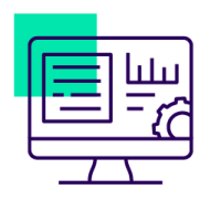 magnifying glass icon green shape