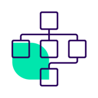 magnifying glass icon green shape